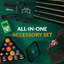Ensemble d'accessoires de table de billard Hathaway - ensemble de 4 bâtons de billard, 16 boules de billard, support à queues de billard mural, 2 supports de billard, craie et autres accessoires de billard pour le jeu et l'entretien - noir