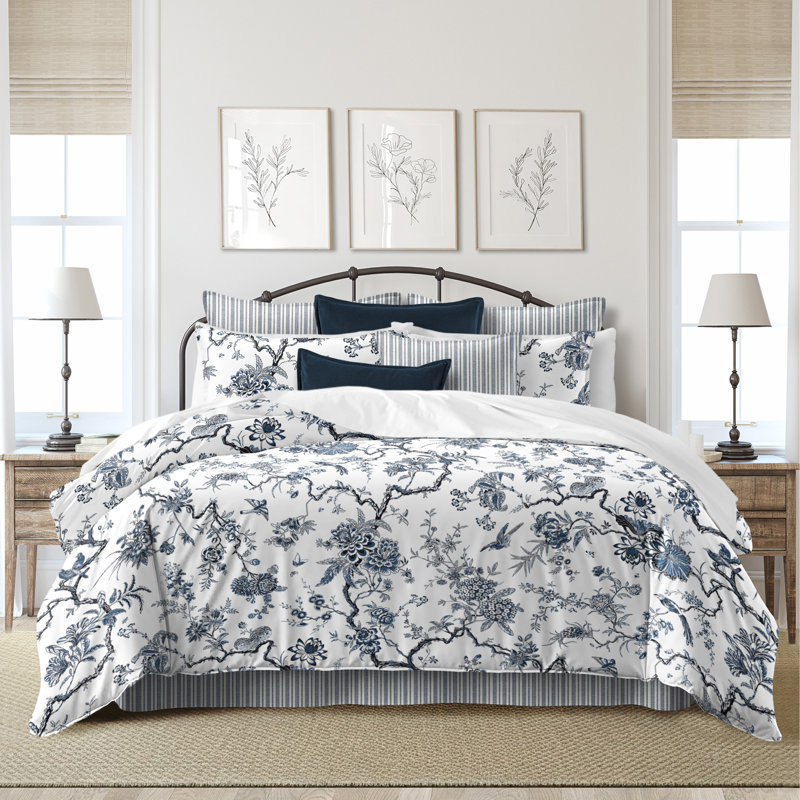 Tree Top Sky Cotton Duvet Cover Set, Queen Duvet Cover + 7 Additional Pieces