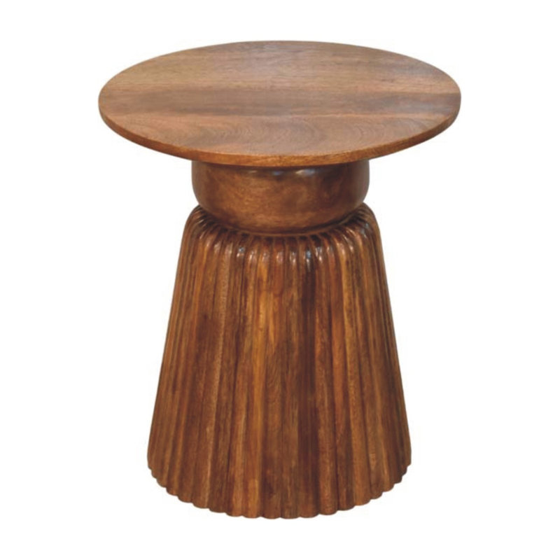Table d'appoint ronde Amber Oak