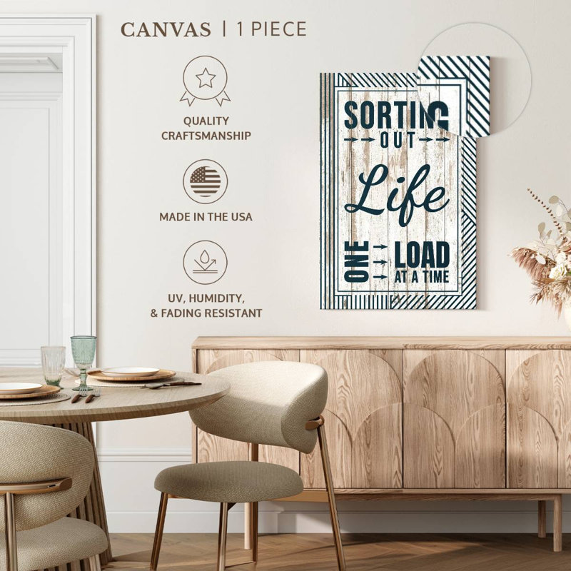 " Sorting Out Life Like Laundry Canvas Print ", 45" H x 30" W x 1.25" D