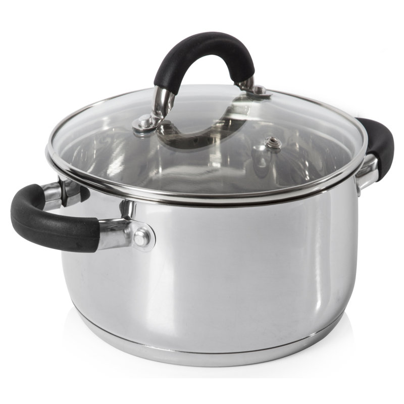 Tower Essential 6L Stainless Steel Round Dutch Oven