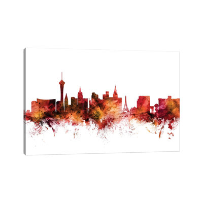 Las Vegas, Nevada Skyline by Michael Tompsett - Wrapped Canvas Gallery-Wrapped Canvas Giclée