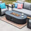 5-Seater Outdoor Lounge Set with Gas Fire Pit Table