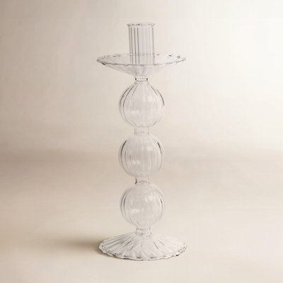 Adrienna 4-Piece Glass Candlestick Set