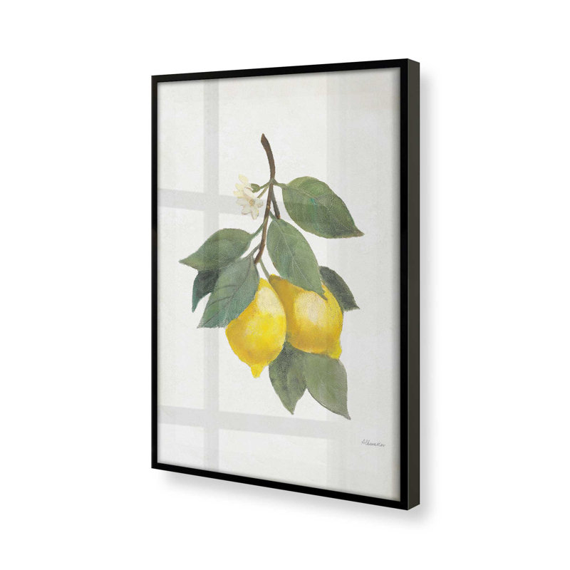 «Lemon Harvest I», Cadre noir satiné, H 11 po x l 9 po