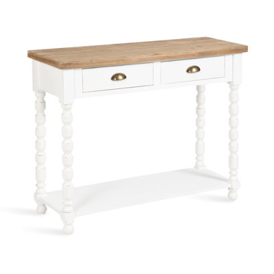 Wooden Console Table with Bonus Storage Shelf