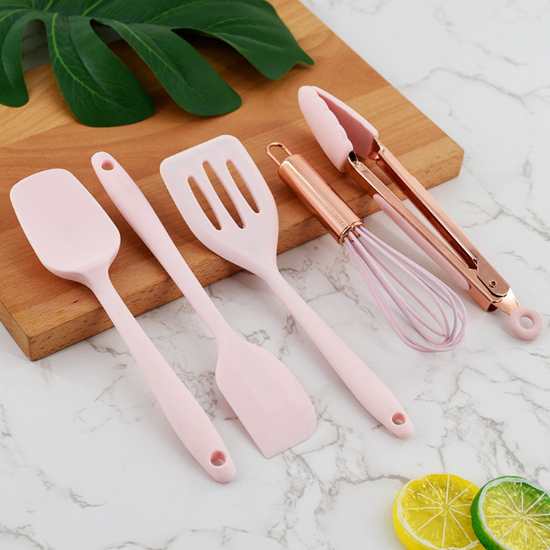 Ensemble de 5 mini ustensiles de cuisine, Rose