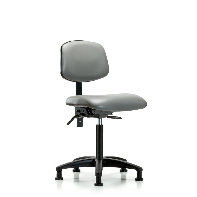 Chaise de travail Kussell, Non, Gris clair, Noir