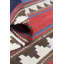 Tapis unique cerise / bleu / brun / blanc de 5 pi 3 po x 8 pi 4 po Shirvan