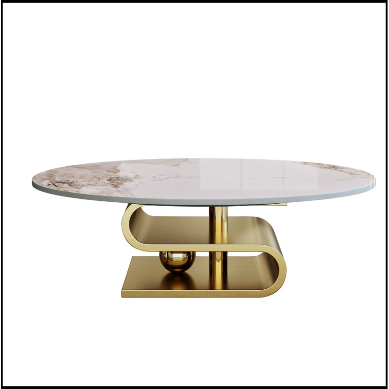 Wexler ovale avec base robuste en acier inoxydable, Gold