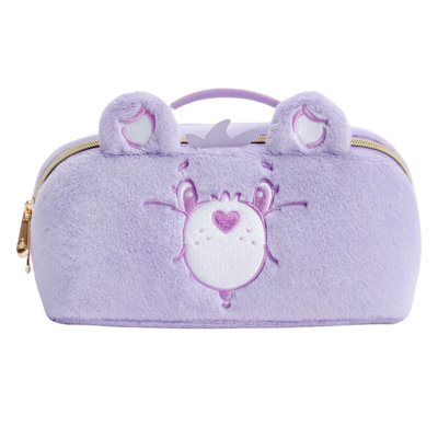 Care Bears Cheer Bear Unfold Travel Makeup Bag Organizer, Top Handle, Open Flat Zip Up Cosmetic Bag