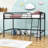 Alodi Twin Size Metal Loft Bed with Ladder