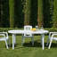 Oval Outdoor with Umbrella Hole Dining Table - 180 cm W 90 cm D-70257741