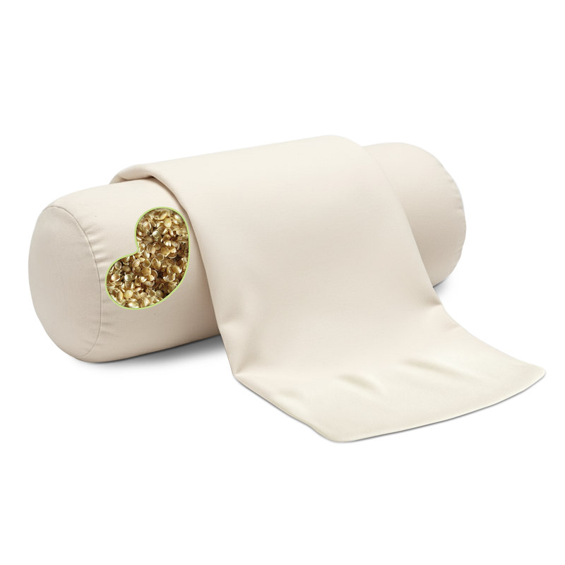 Coussin en coton biologique, Bourre de millet, 4 x 12 oreiller et housse