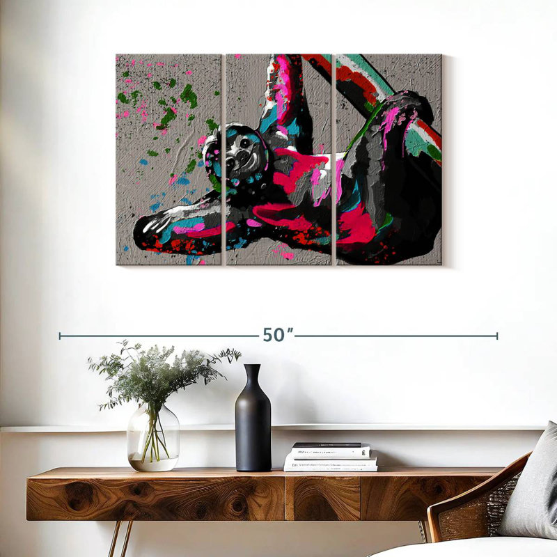 Brampt Splattered Sloth, 24" H x 38" W