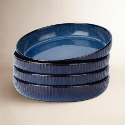  Starlight 4-Piece Stoneware Pasta Bowl Set
