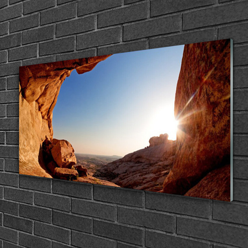 Rock Sun - No Frame Print on Glass