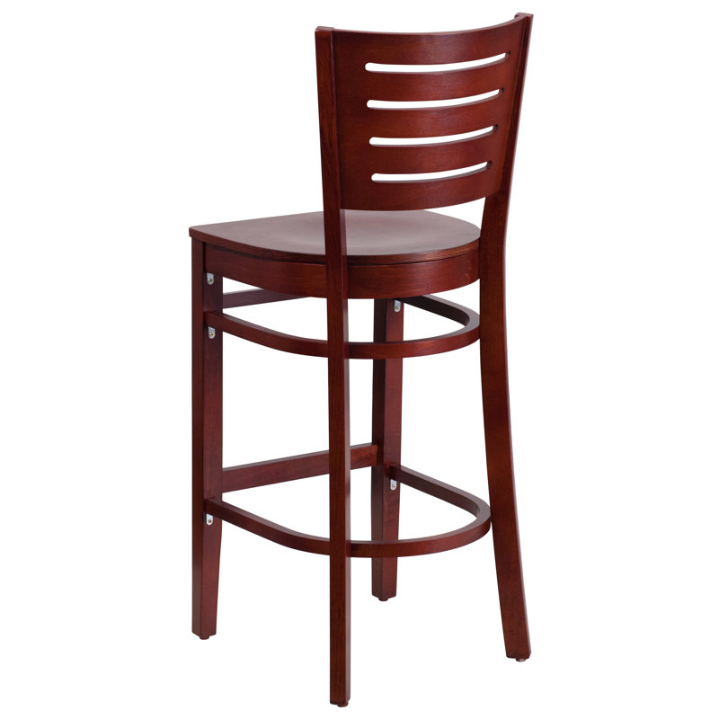 Tabouret de bar Kadircan, Acajou, 1