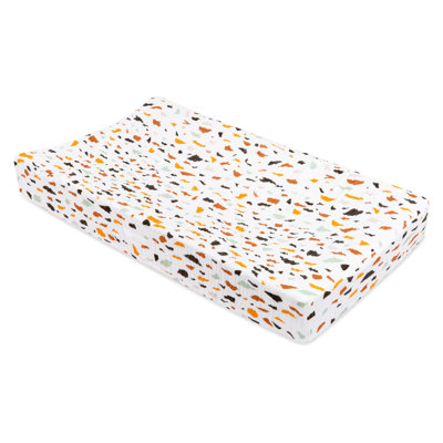 Terrazzo Quilted Muslin Changing Pad Cover