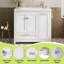 Meuble-lavabo 36 po avec plateau en céramique, armoire de rangement avec tiroir et panier à linge inclinable -1464606335