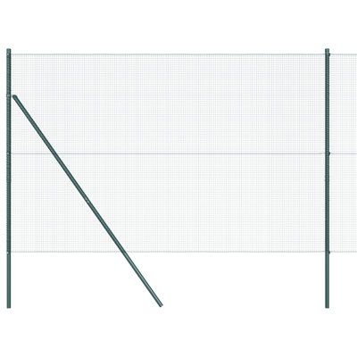 Vidaxl Welded Wire Fence With 7 Posts Steel