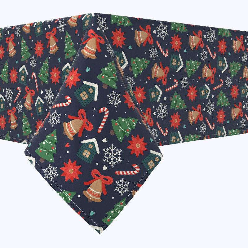 Fabric Textile Products, Inc. Square Tablecloth, 100% Cotton, Christmas Pattern