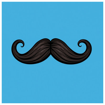 Curled Black Mustache Comforter