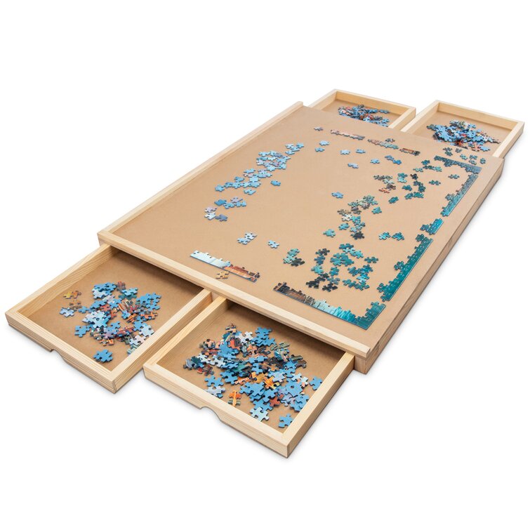Skymall 1000 pièces Skymall, Table de puzzle en bois de qualité supérieure  avec 4 tiroirs de rangement et de tri amovibles magnétiques
