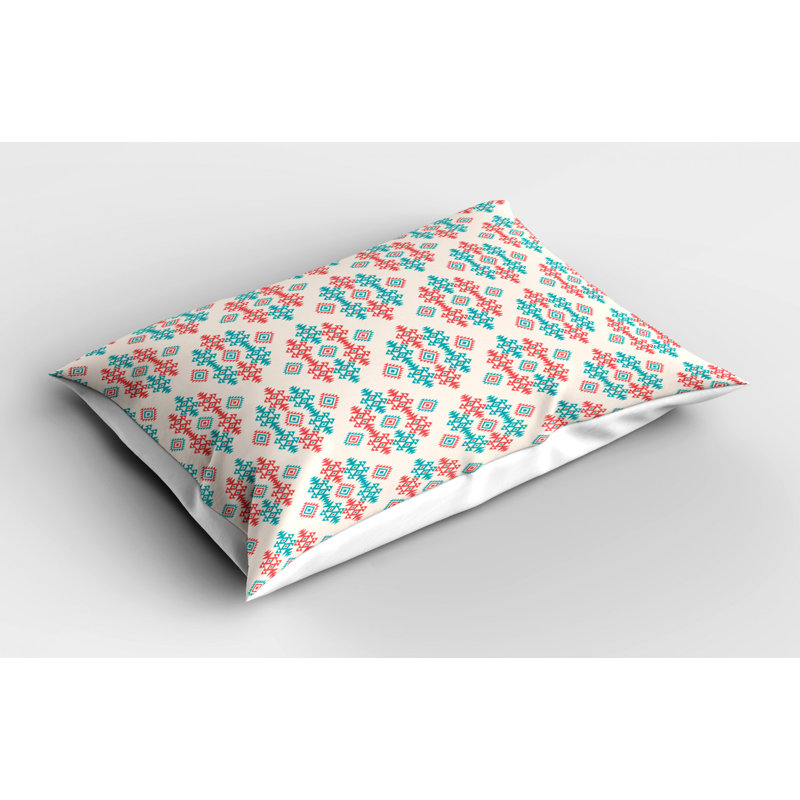 Orange Polyester Microfiber Piece Sham, Queen