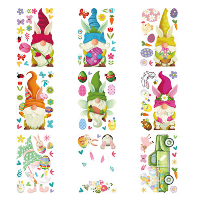 Easter Window Decal Decorative Strips Detachable Window Decal Decals Home Decor