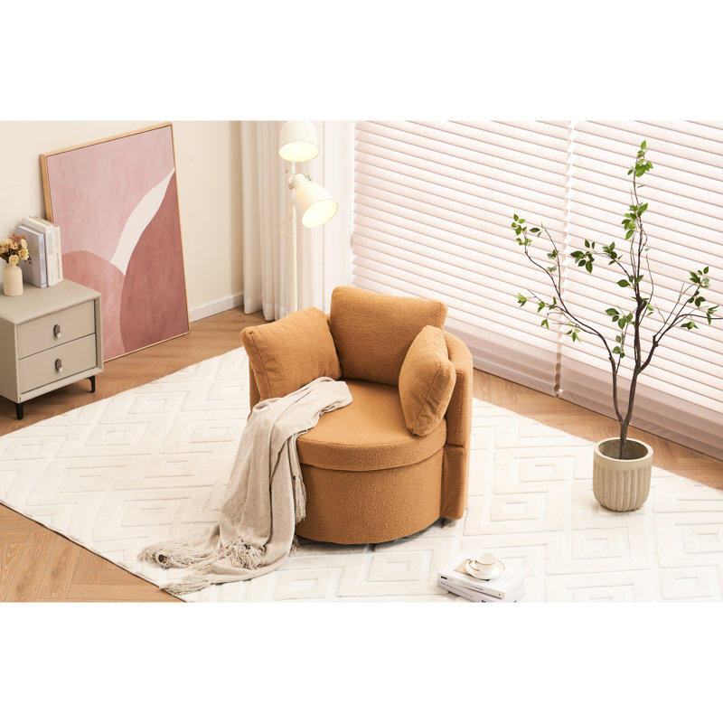 Chaise de rangement en tissu kaki avec rembourrage relaxant et rembourrage en mousse souple à 360 tours, Kaki