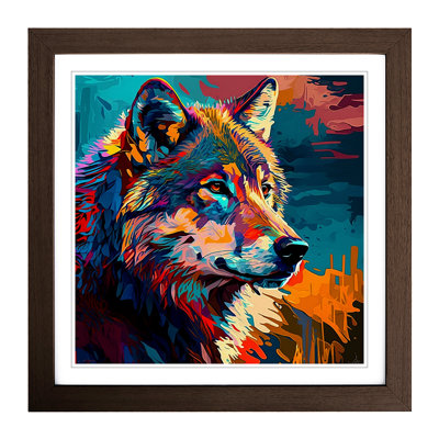 Wolf Fauvism - Framed Print