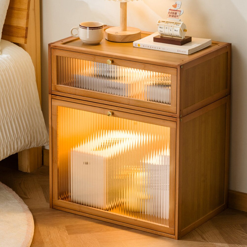 50cm W Bamboo / Rattan Bedside Table, 50(L)*33(W)*40(H)CM