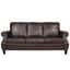 3 canapé modulaire en similicuir, style contemporain, détails cloutés, bouleau avec console, conception moderne, garniture,