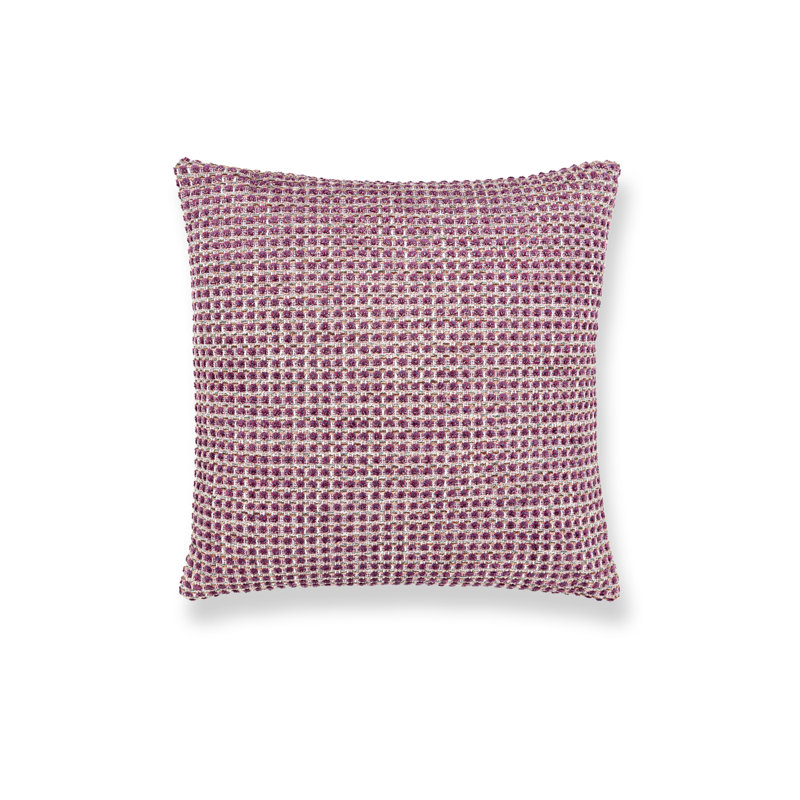 Coussin en coton réversible, Prune, Carré 22 po