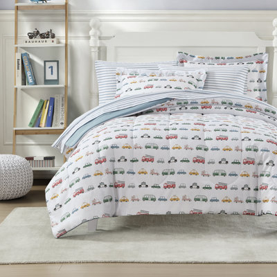 Dream Factory Transportation Full Bed in a Bag Set, Blue