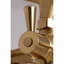 Robinet de baignoire sur pattes à 3 poignées et 2 poignées à fixation sur le comptoir avec douche à main Kingston Brass Kingston-30369851