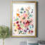 Coquelicots et petits pois - Reproduction d'art sur papier encadrée-1233130417-1233130416