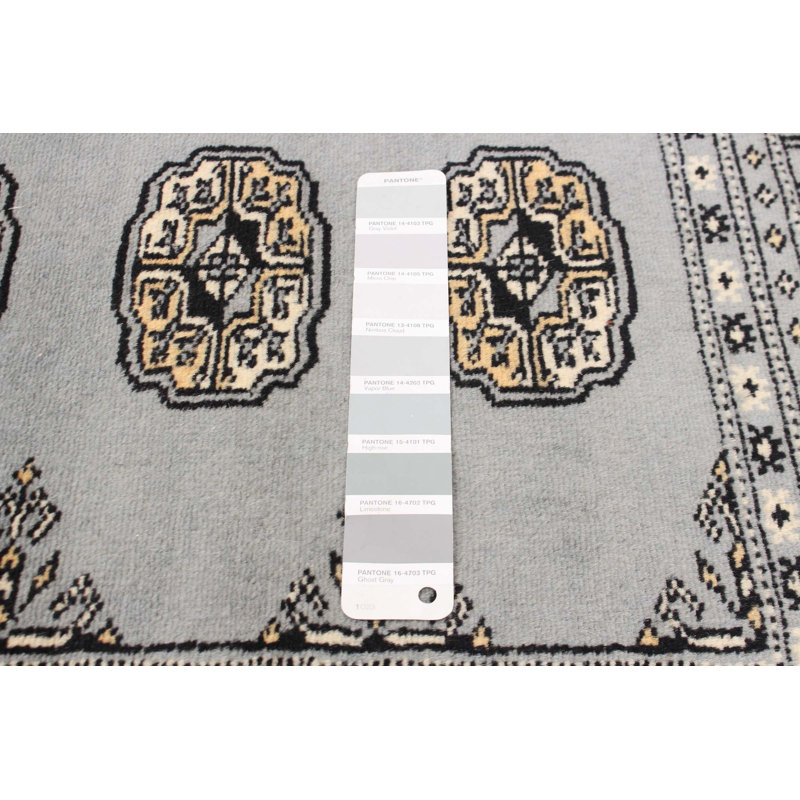 Tapis gris 6 pi 0 po x 8 pi 6 po Finha Peshawar Bokhara