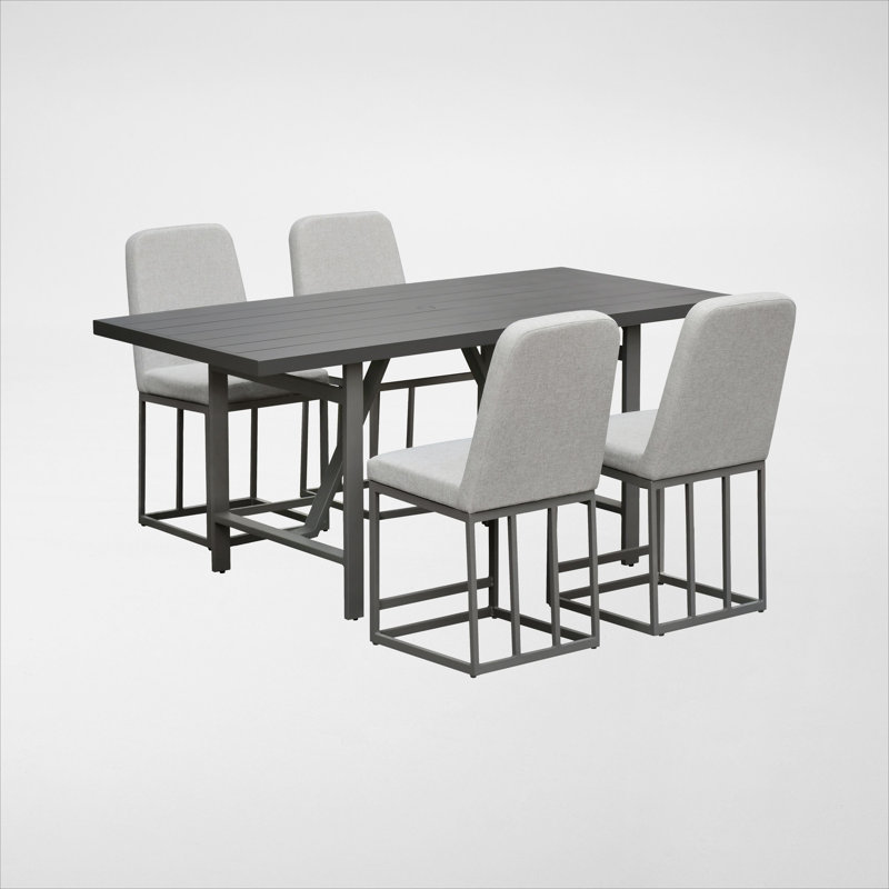 Vrishank Counter Height Dining Set, Mocha, 5-PC, 4