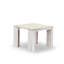 L'ensemble de 2 tables de cuisine comprend 1 table de cuisine rectangulaire et 1 banc, blanc antique.-2017675989