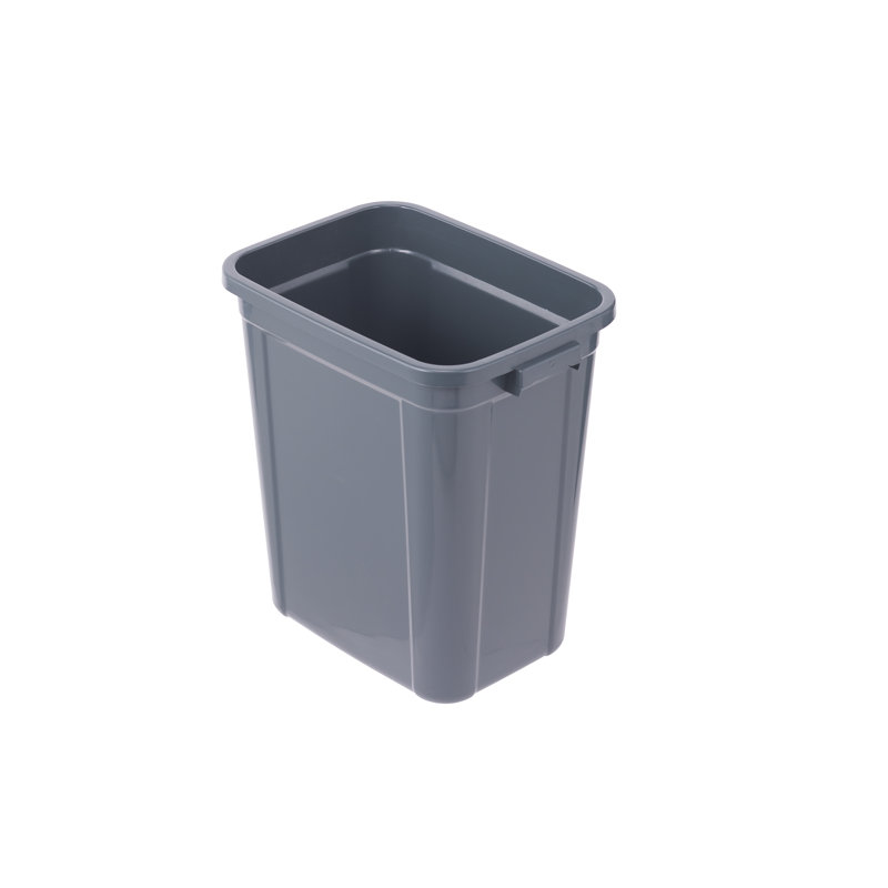 TRINITY PRO EcoStorage 25 Gal. Chrome Steel Wire in Cabinet Sliding Trash Can