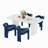 White Marble Top Double Pedestal Dining Table Set-416987464-416987465