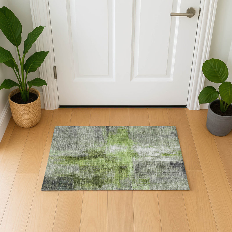 Premium Machine Washable Bucz AMF1759 Modern Rug, Rectangle 1'8" x 2'6"