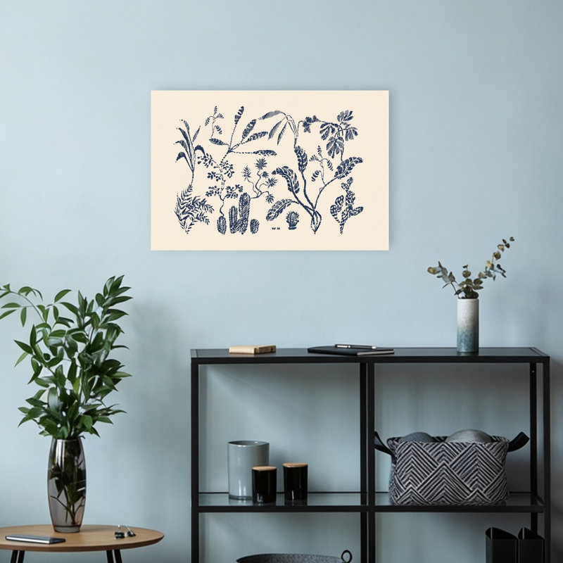 Indigo Botanical Collection, 12" H x 18" W