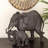 Mirrabooka Polystone Family Elephant Decorative Brown Sculpture