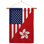 L’amitié d’american hong kong-impressions à goujons décoratifs 2 faces 40 x 40 po ensemble de drapeaux en polyester