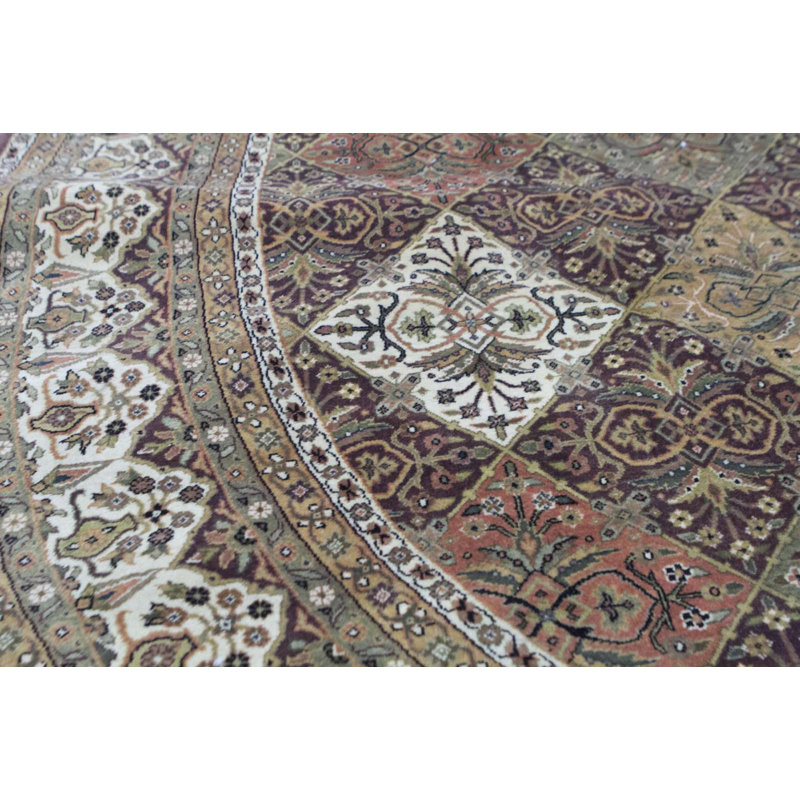 Tapis multicolore et prune de haute qualité noué à la main