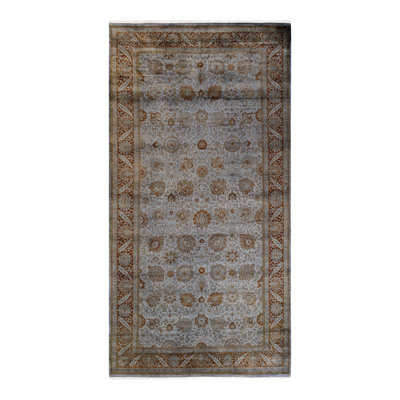 Tapis noué à la main Mazarine, unique en son genre - gris