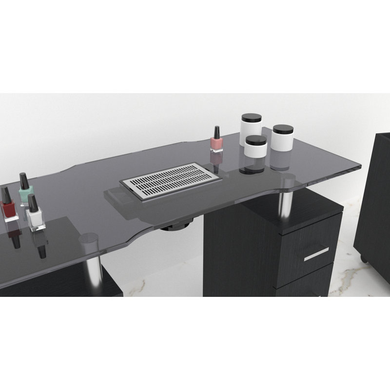 Bureau en verre, Noir
